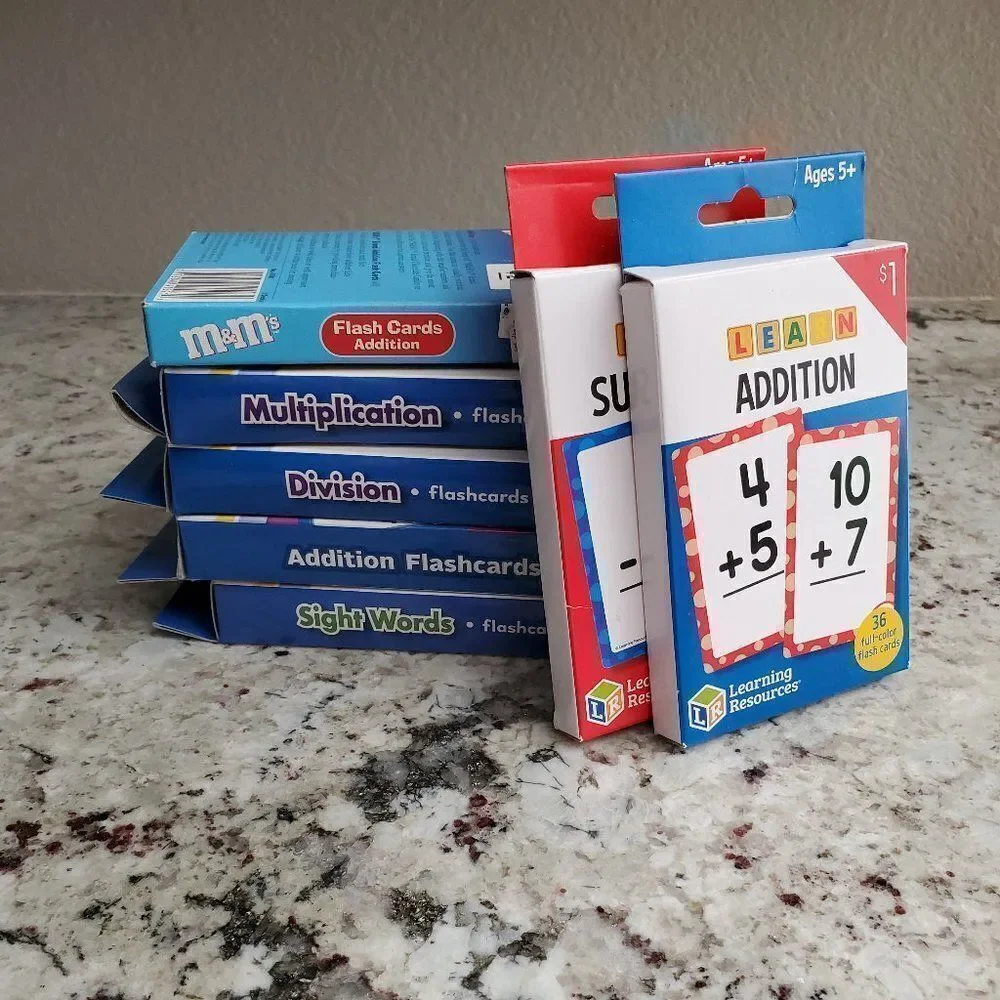 Add, subtract, multiply, divide, words flashcards